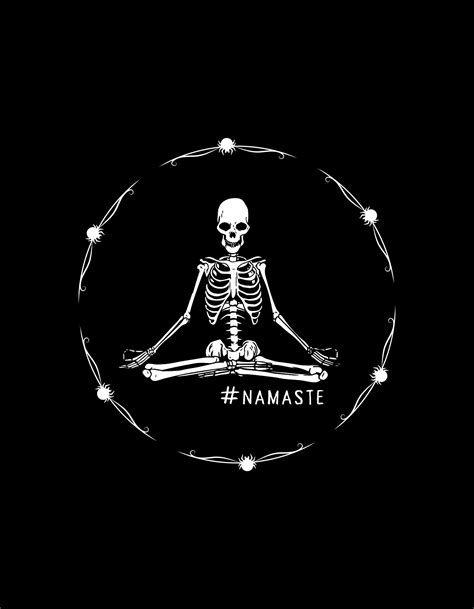 Yoga Skeleton Svg Namaste Mediation Png Digital Design Halloween