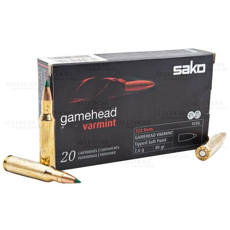 Sako Ammunition Gr Gamehead Varmint In Polymer