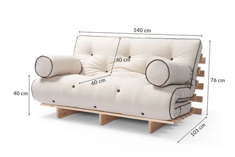 Sofa rozkładana 140x200 - Futon Latex Classic - Pascall Kedro Len ...