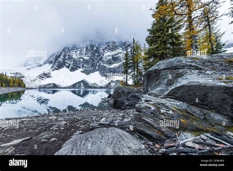 Floe Lake At Floe Lake Campground In Kootenay National Park In The