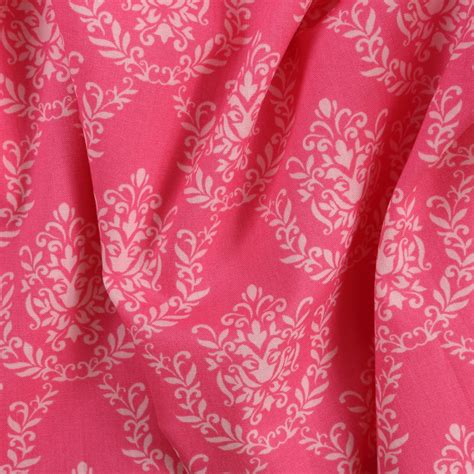 Ornamental Fuchsia Pink Bloomsbury Square Dressmaking Fabric