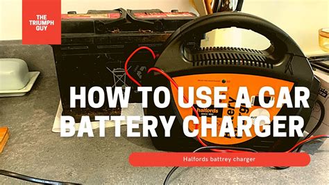 How To Charge A Car Battery Halfords Charger Youtube