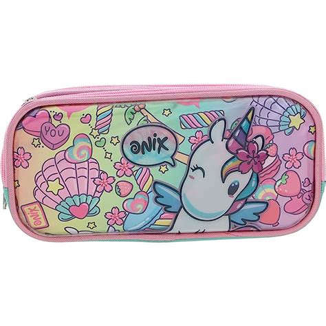 Estuche Ruz Onix Onix 3D Doble Lila Aqua Papelería Lumen