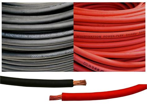 4 Gauge 4 Awg 50 Feet Black 50 Feet Red Welding Battery Pure Copper Flexible Cable