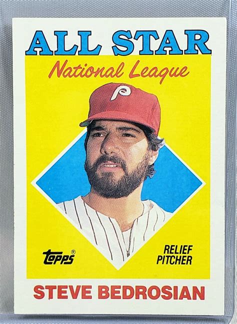 Topps Steve Bedrosian Card All Star Mlb Baseball Philadelphia