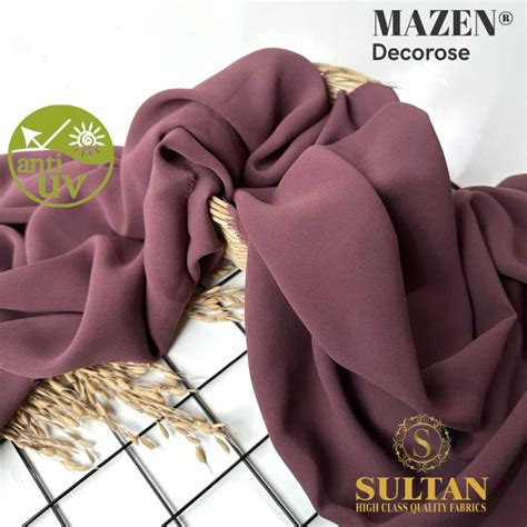 Jual Kain Abaya Sultan Mazen Anti Uv Warna Polos Lengkap Shopee Indonesia