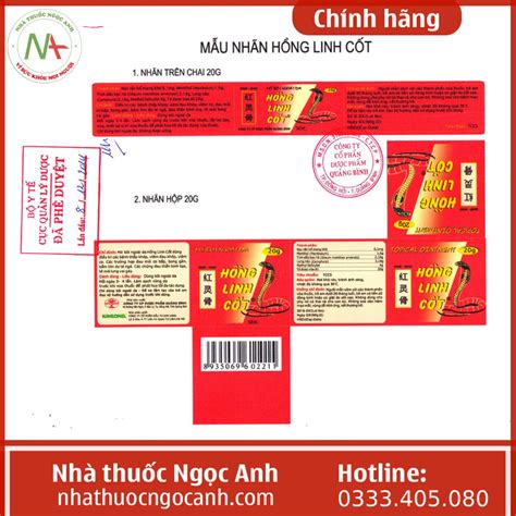 Thuốc Hồng Linh Cốt 20g có tác dụng gì, giá bao nhiêu, mua ở đâu