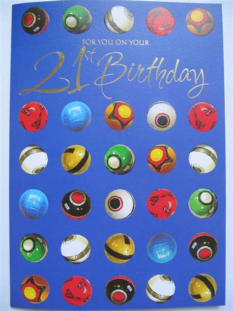 Large Brilliant Colourful Embossed Footballs On Your 21st