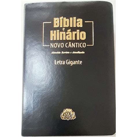 Bíblia e Hinário RA 065 Letra Gigante capa macia preta