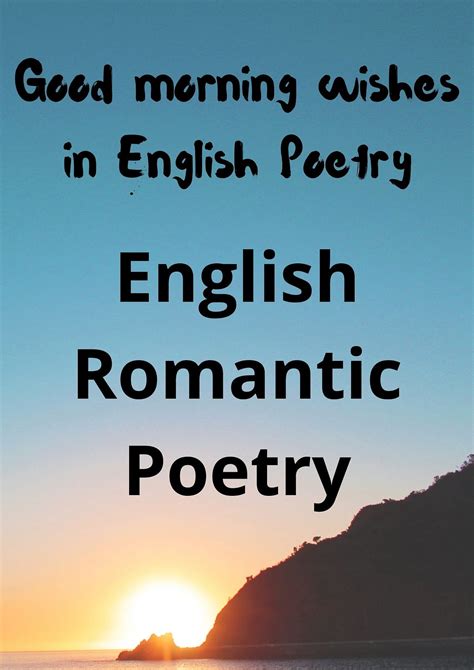 Good morning wishes in English Poetry__English Romantic Poetry | by ...