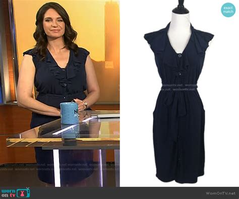 WornOnTV Marias Navy Ruffled Dress On Today Maria Larosa Clothes