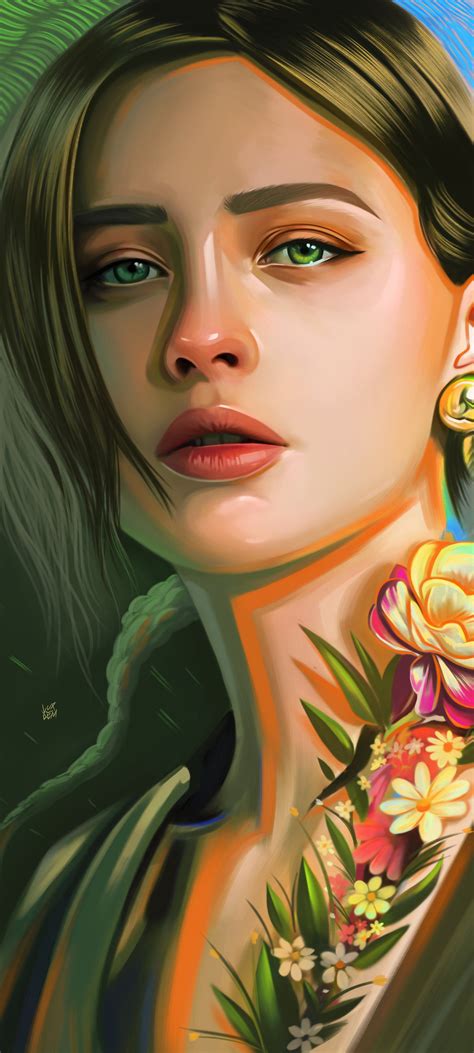 1080x2400 Girl Digital Art Illustration Google Pixel 7 ,HD 4k ...