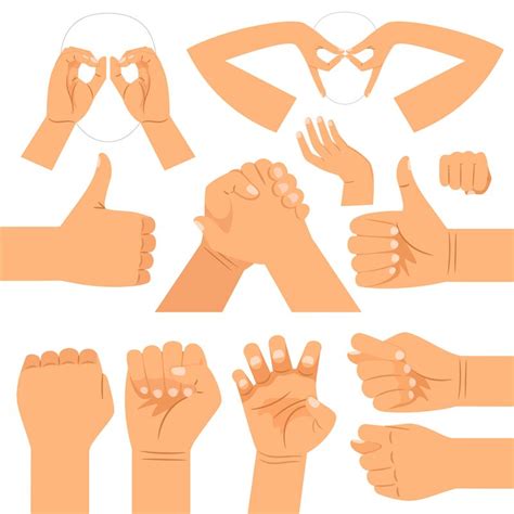 Funny hand gestures set By SmartStartStocker | TheHungryJPEG