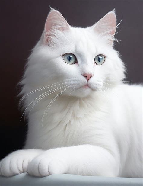 cute white cat animal nel 2024