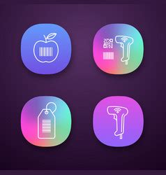 Barcodes App Icons Set Royalty Free Vector Image