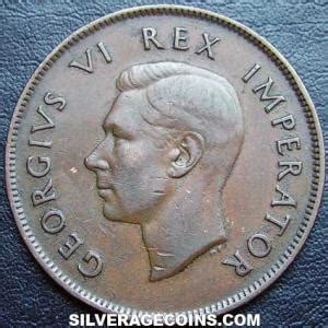 George Vi South African Bronze Penny Silver Age Coins