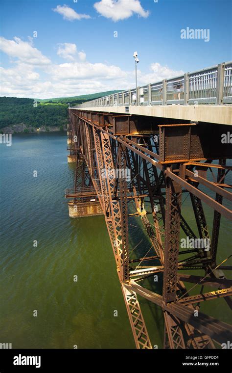 The Walkway Over The Hudson Is A Steel Cantilever Bridge Spanning The