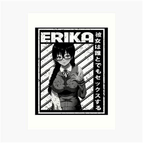 Erika Sakurai Kanojo Wa Dare To Demo Sex Suru Anime Hentai Art Gift For Fans Art Print By