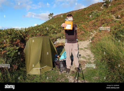 Solo Hiker Wild Camping In The Vango F Helium Ul Person Tent Arran