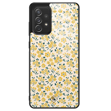 Samsung Galaxy A72 Glazen Hardcase Yellow Garden Casimoda Nl