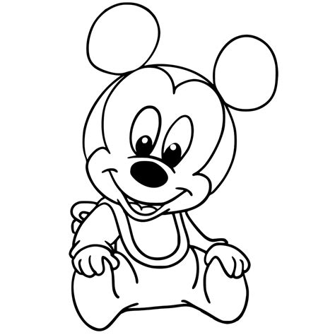 Mickey Mouse Baby Para Colorear Mickey Mouse Drawing Easy Mickey Mouse