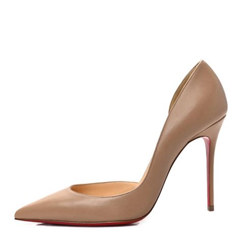 CHRISTIAN LOUBOUTIN Nappa Iriza Pumps Nude FASHIONPHILE