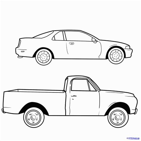 Pickup Truck Outline Drawing at PaintingValley.com | Explore collection ...