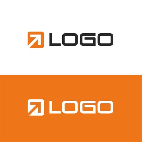 Premium Vector | Orange and black logo with an orange background