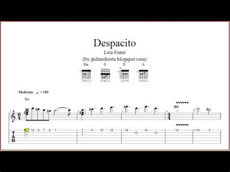 Despacito Luis Fonsi Easy Guitar Lesson Original Notes Tabs