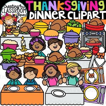 Thanksgiving Dinner Clipart {Thanksgiving Clipart} by Creating4 the ...