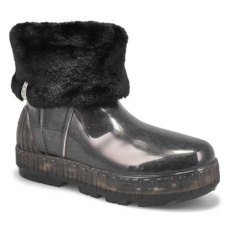 Ugg Women S Drizlita Clear Rain Boot Black Softmoc