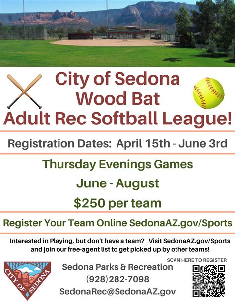 Adult Softball City Of Sedona