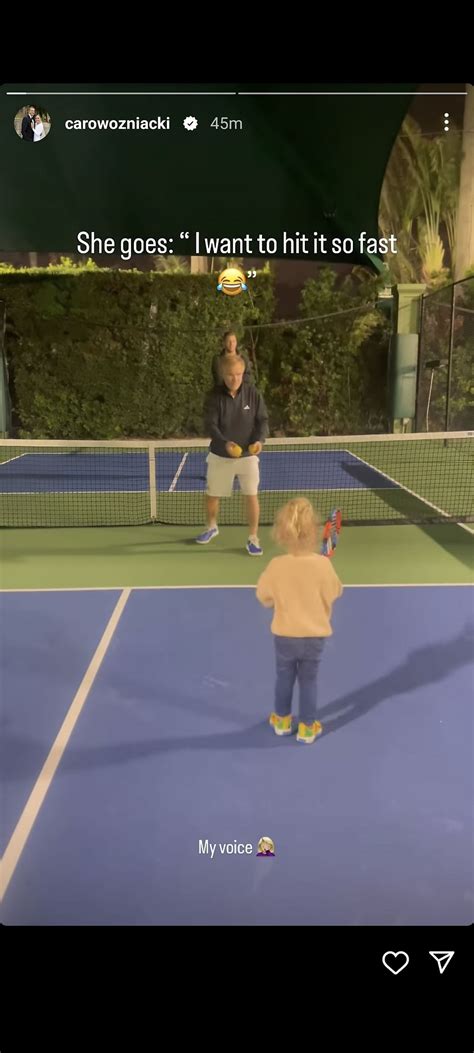 Caroline Wozniacki's daughter Olivia tries her hand at tennis & basketball