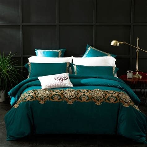 Stylish Teal And Gold Ethnic Tribal Pattern Sophisticated Elegant Bohemian Style Luxury Egyptian