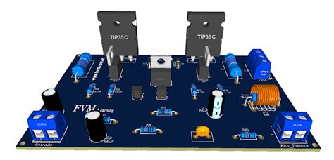 Amplificador Simples De 100W RMS TIP35 E TIP36 PCI FVML R5 Diy