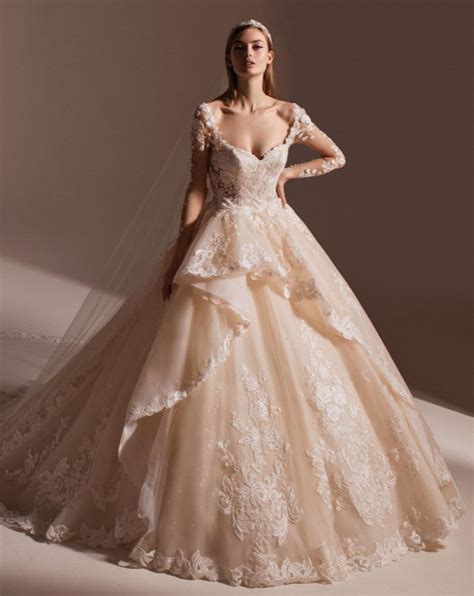 35 Romantic Blush Ball Gown Wedding Dresses Weddinspired