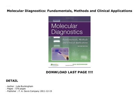 Molecular Diagnostics Fundamentals Methods And Clinical Applications