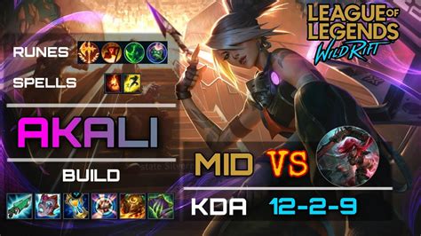 Wild Rift Akali Gameplay VS Katarina 6 Wild Rift Akali Build Runes