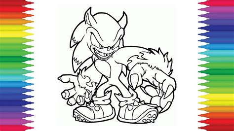 Sonic The Werehog Coloring Page Youtube