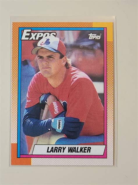 1990 Topps Larry Walker RC Rookie Baseball Card Etsy