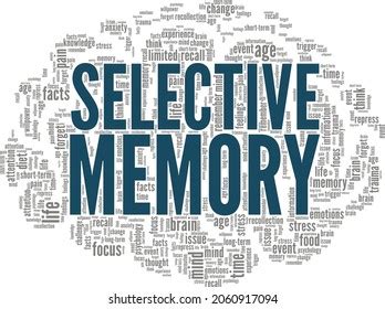 Selective Memory Vector Illustration Word Cloud Stock Vector Royalty