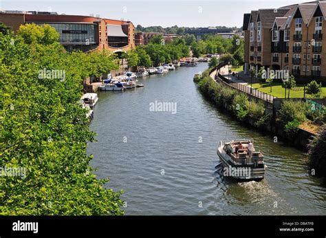 Maidstone Kent England Uk River Medway In The Town Centre Stock