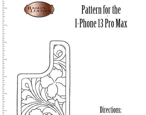 Pdf Pattern For A Iphone Pro Max Tooled Leather Case Ottorbox