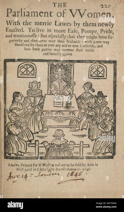 Parliament of women, Illustrated title page. Image taken from The ...