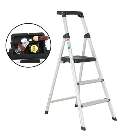 Karmas Product 3 Step Ladder Aluminum With Tool Project Tray