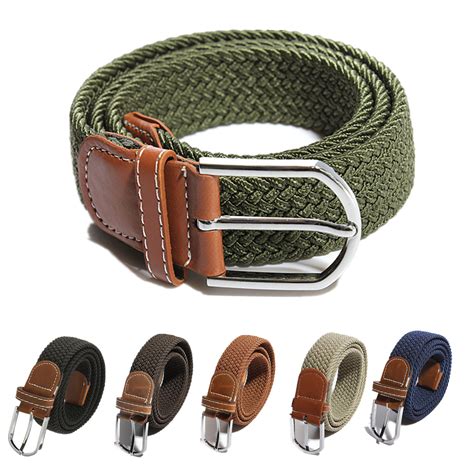 New Cm Canvas Elastic Stretch Tactical Belt Men Women Pin Buckle