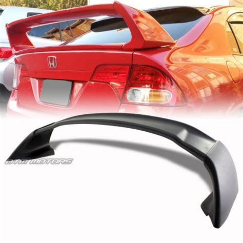 Find RR Style Black ABS Plastic Rear Trunk Spoiler Wing For 06 11 Honda