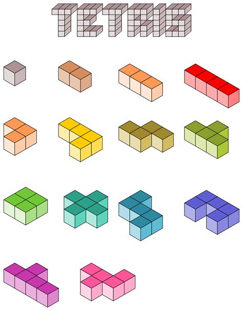 Clipart - 3D Tetris blocks