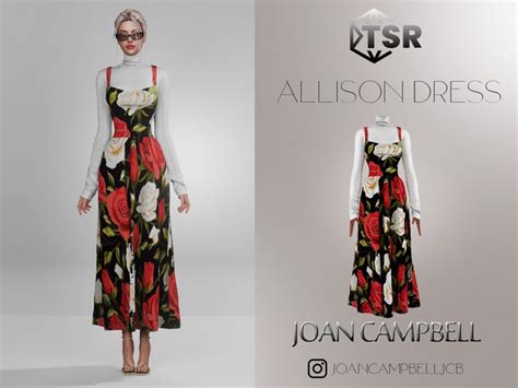 Joan Campbell Beauty S Allison Dress Sims 4 Mods Clothes Sims 4