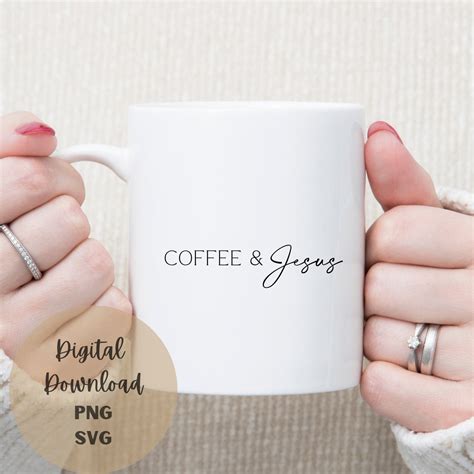 Coffee And Jesus Svg Christian Svg For Shirts Faith Bible Etsy